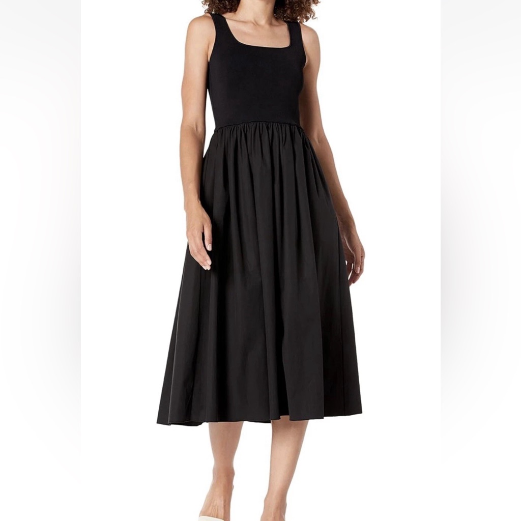 Theory Sl C Volume Black Tank Dress
